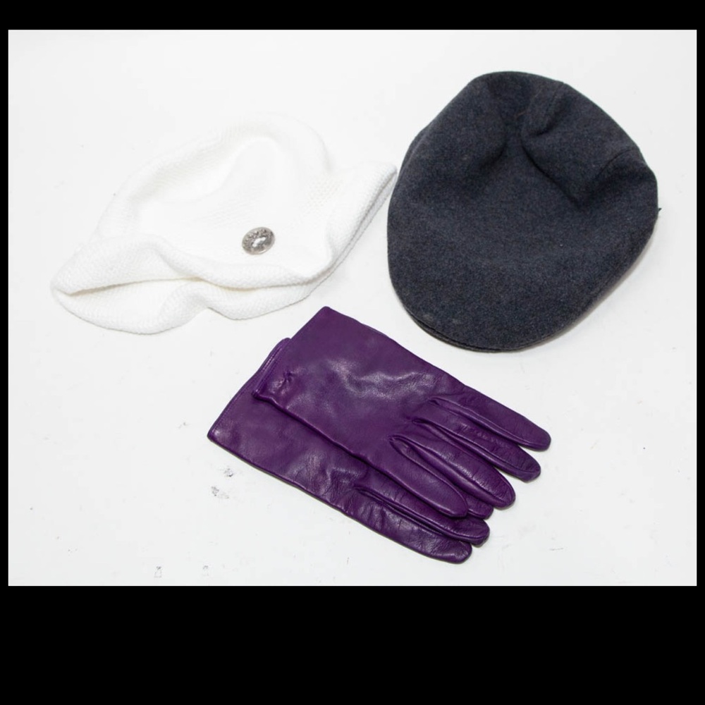 Miu Miu Gloves, Mucros Wool Cap And Pure White Knit Hat